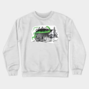 Reindeer sleeping under Northern lights Crewneck Sweatshirt